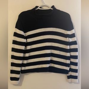 J.Crew size small cotton cropped mock neck knit sweater